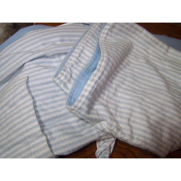 Lanz of Salzburg Robe Nightgown Cover up Small Blue Stripe - Picture 5 of 9